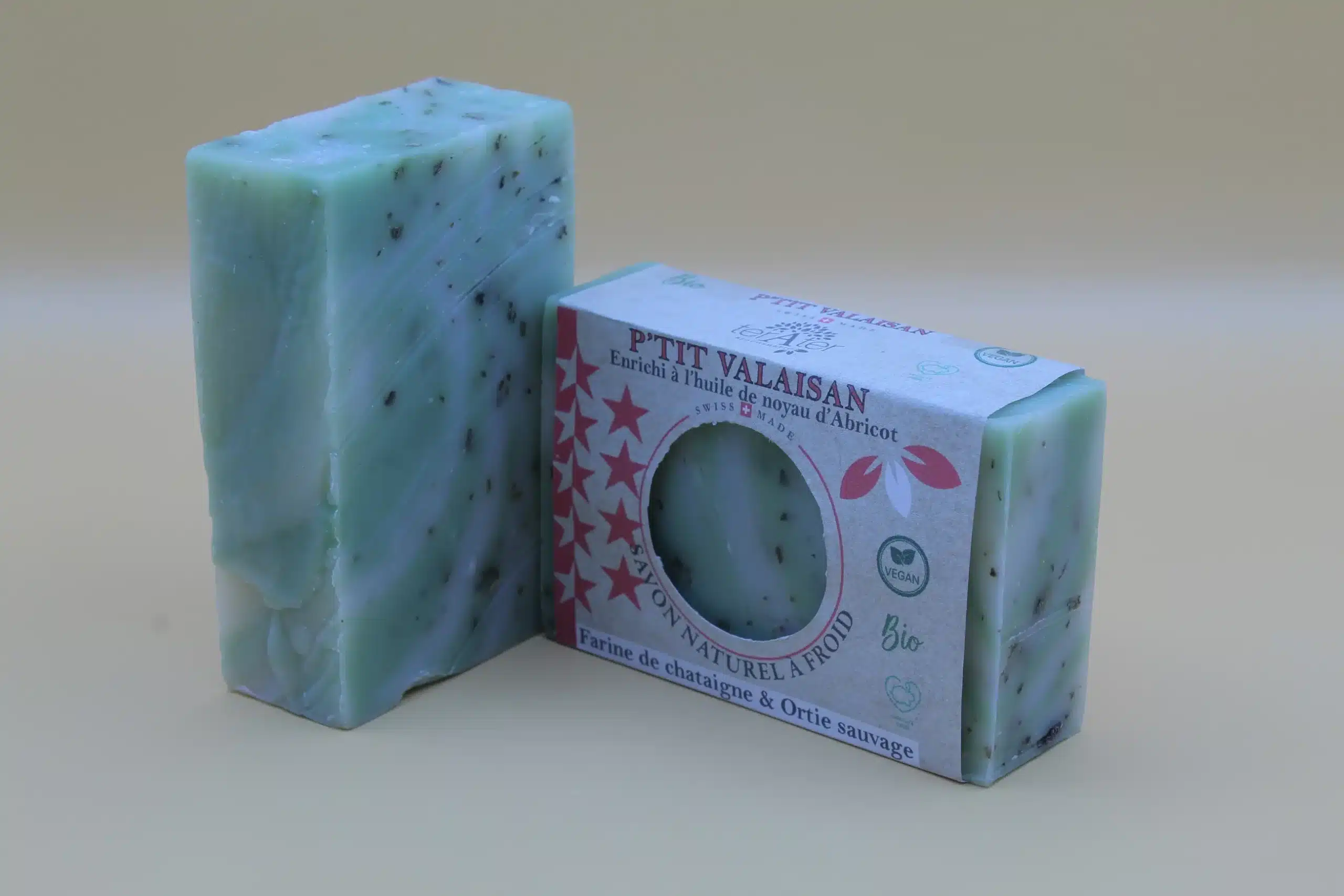 Savon artisanal valaisan abricot ortie châtaigne terAter