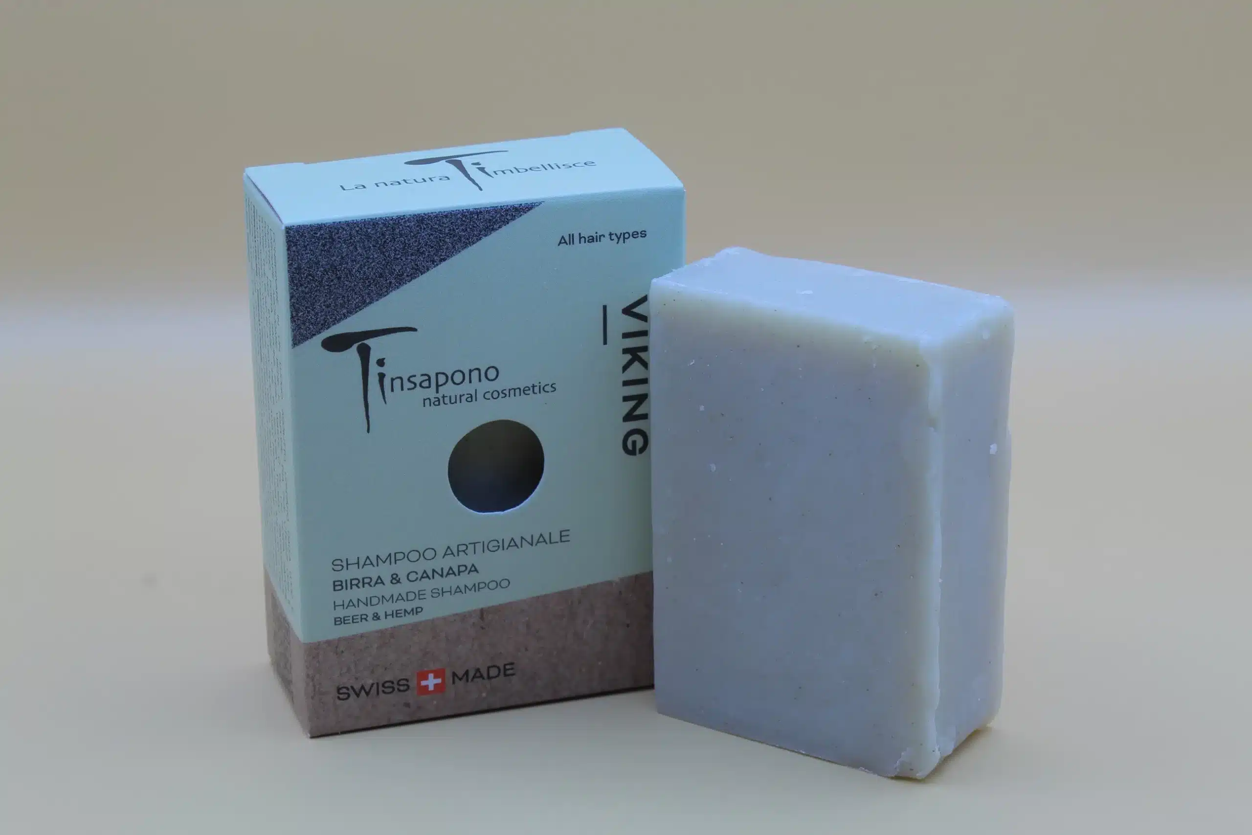 shampoing solide bière naturel jojoba chanvre rhassoul Tinsapono
