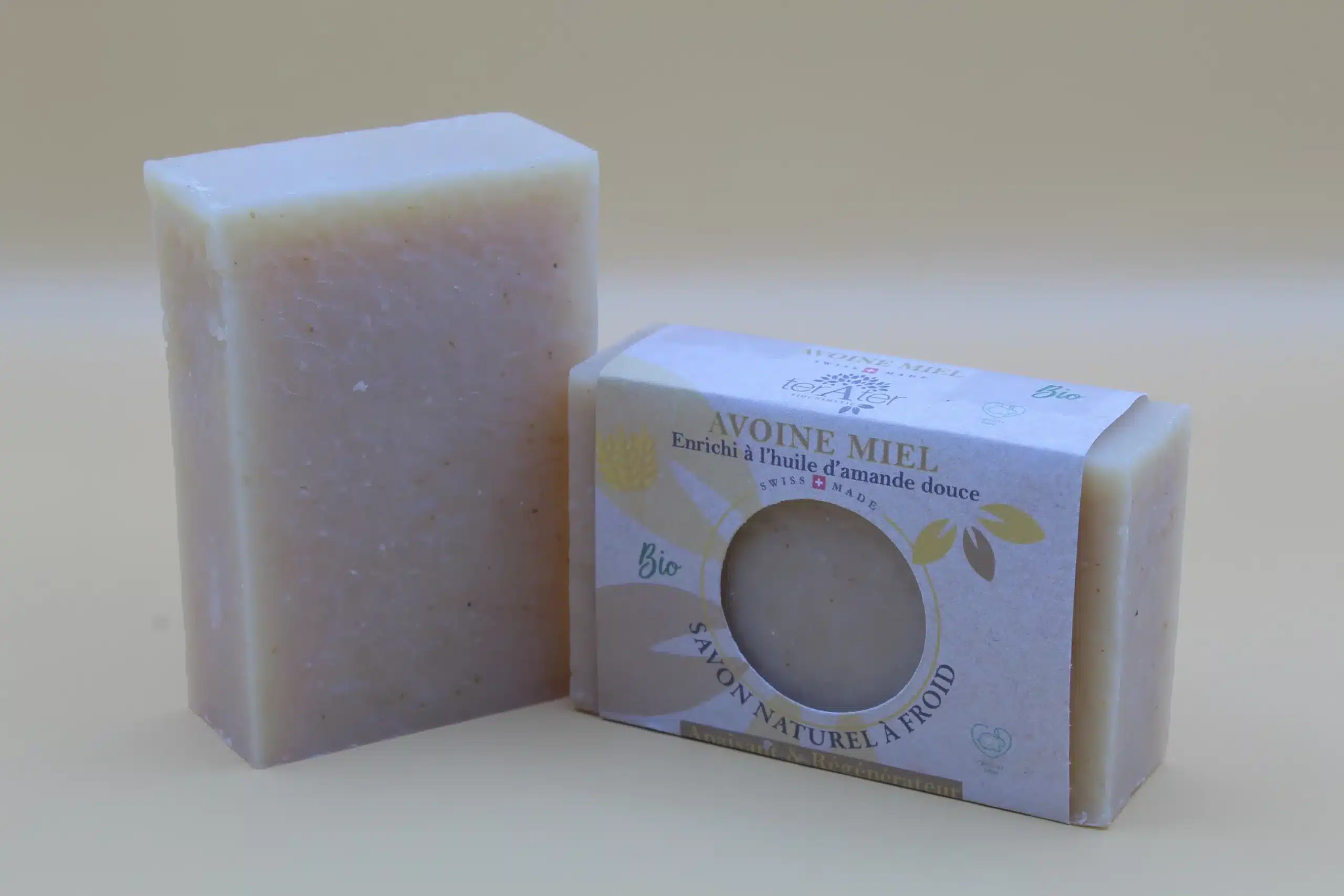 Savon avoine miel bio artisanal suisse peau sensible terAter